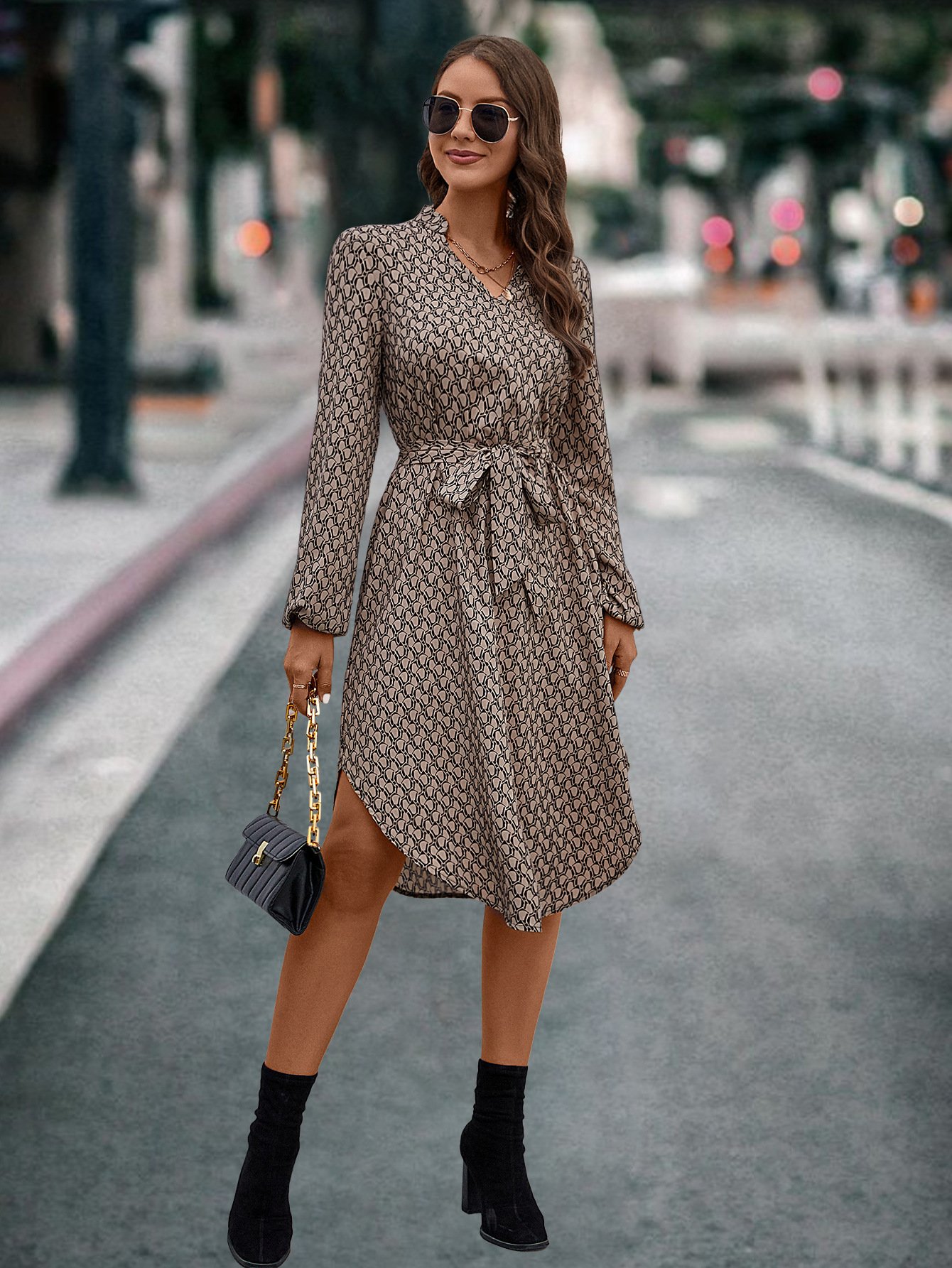 Women's Clothing Fashion Long Sleeve Dress - Image 7