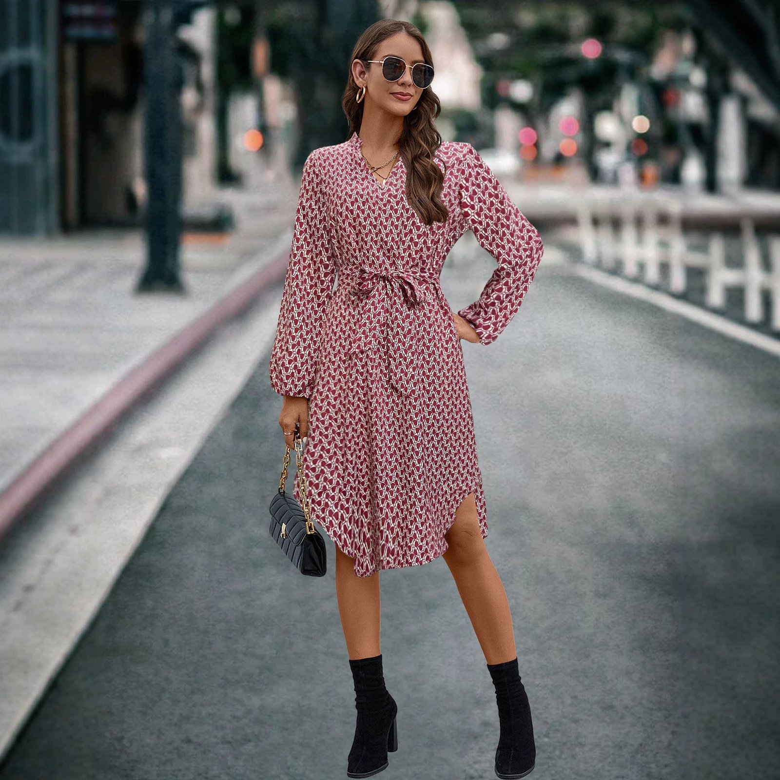 Women's Clothing Fashion Long Sleeve Dress - Image 2