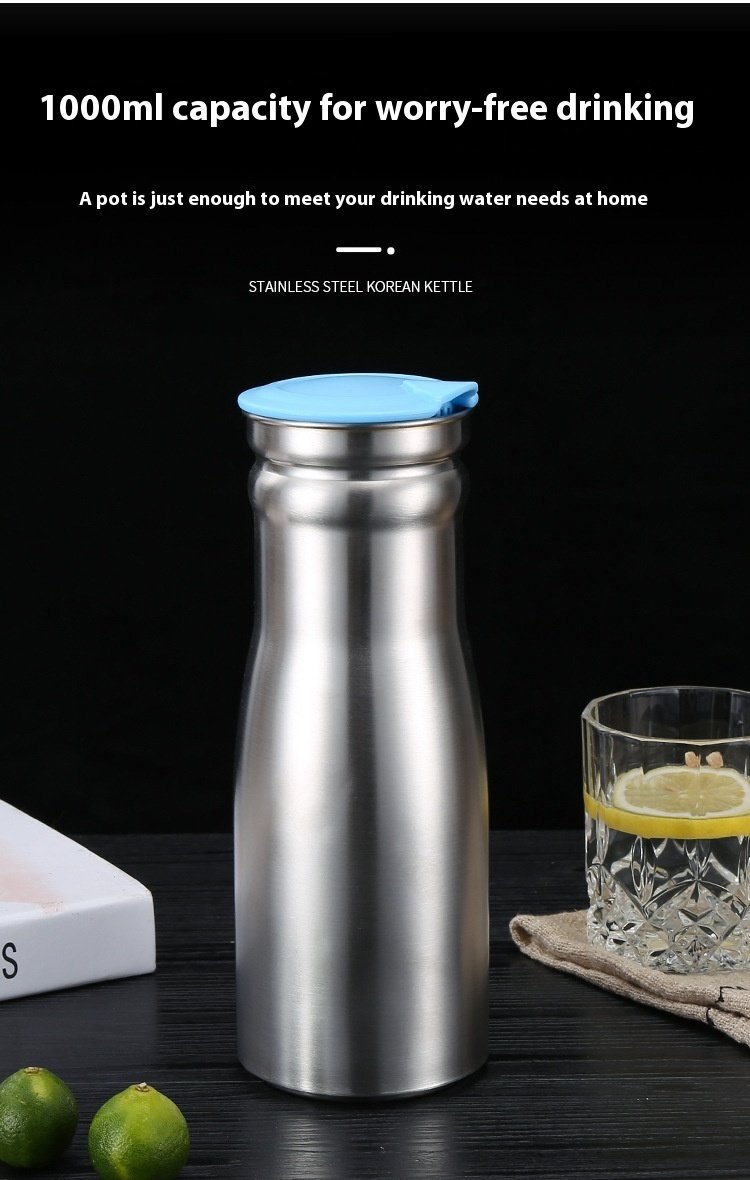 Stainless Steel Cold Water Bottle Single Layer Water Pitcher - Image 9