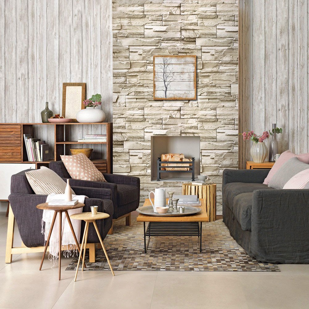 Amazon Explosive Brick Pattern Rock Sticker Waterproof PVC Wallpaper Bar Restaurant Background Wall Paper Wallpaper - Image 3