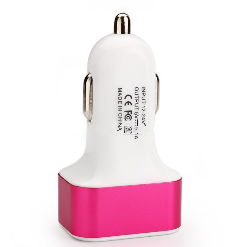 New 3USB car charger USB high-power universal car charger Square aluminum car charger - Image 8