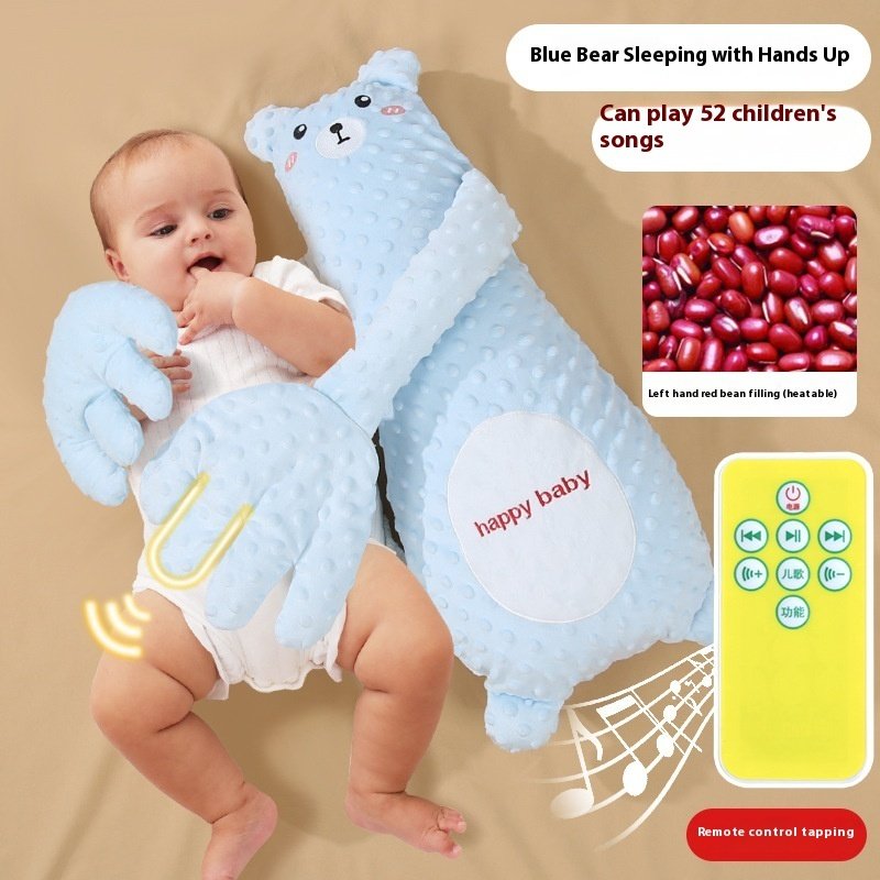 Infant Exhaust Pillow Hand Remote Controlled Soothing For Baby Sleep Cartoon Plush Toddler Comforting Hand - Image 10