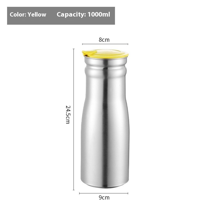 Stainless Steel Cold Water Bottle Single Layer Water Pitcher - Image 7