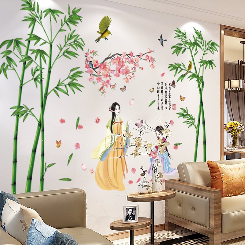 Bamboo Sticker Wall Paper Self-adhesive Household - Image 3