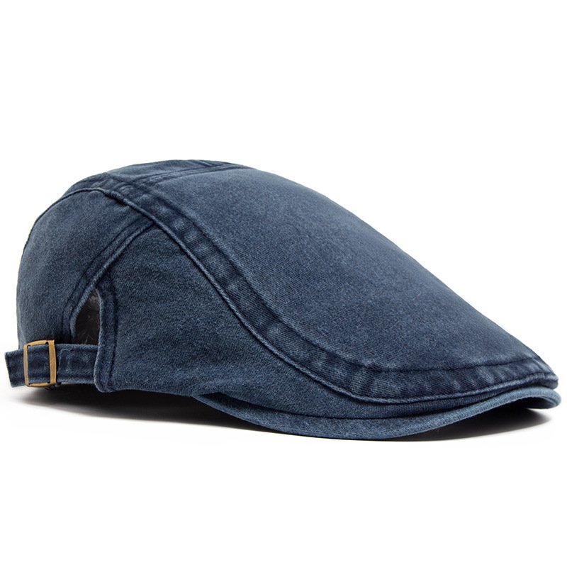 Retro Washed Denim Hat Cowboy Beret Fashion Casual Baseball Cap - Image 3