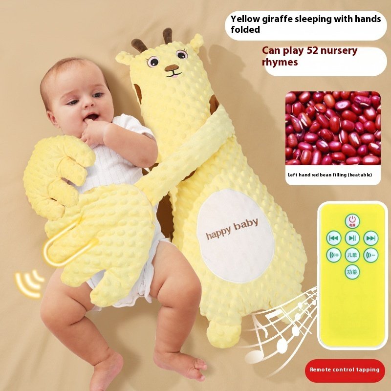 Infant Exhaust Pillow Hand Remote Controlled Soothing For Baby Sleep Cartoon Plush Toddler Comforting Hand - Image 9