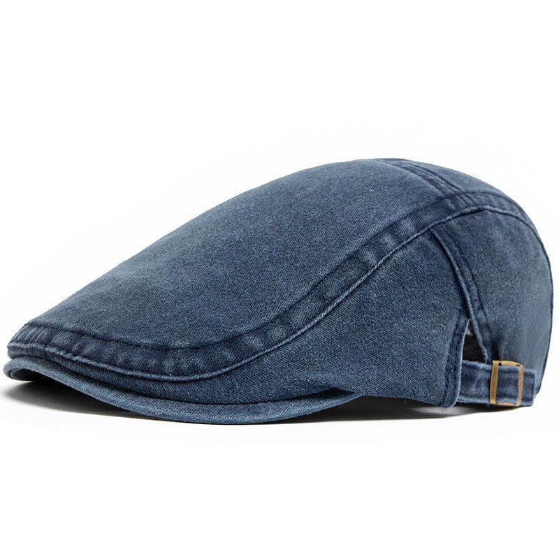 Retro Washed Denim Hat Cowboy Beret Fashion Casual Baseball Cap - Image 2