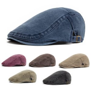 Retro Washed Denim Hat Cowboy Beret Fashion Casual Baseball Cap