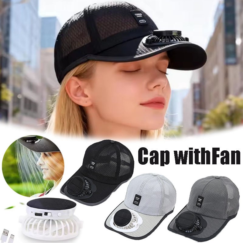 Solar Charging Fan Hat - Breathable Mesh UV Protection Baseball Cap For Men Women Summer Outdoor Sun Hat (Copy)