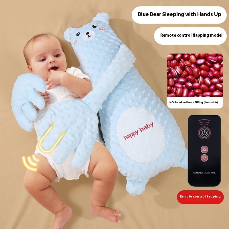 Infant Exhaust Pillow Hand Remote Controlled Soothing For Baby Sleep Cartoon Plush Toddler Comforting Hand - Image 6