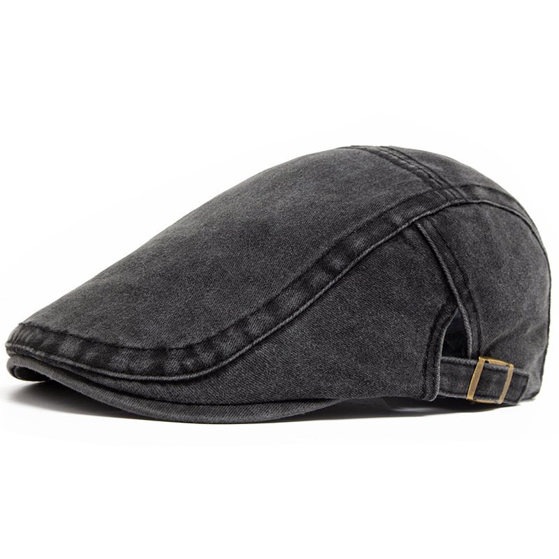 Retro Washed Denim Hat Cowboy Beret Fashion Casual Baseball Cap - Image 10
