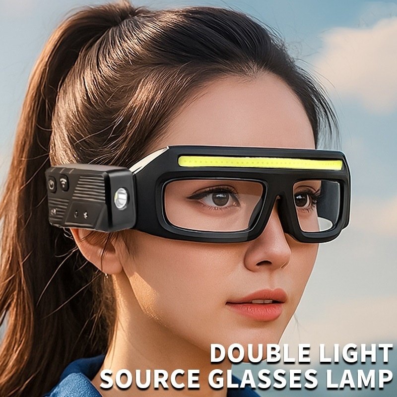 Multi-functional Glasses Light Light With Type-C Charging, Warning Headlamp, Compact And Portable, Touch-sensitive Headlamp - Image 2